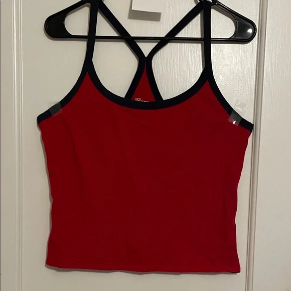 No Boundaries Tops No Boundaries Red Tank Top With Black Trim